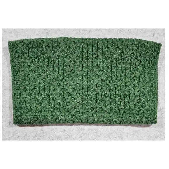 Aran Sweater Market 100% Pure New Wool Neck Warmer Snood Scarf Honeycomb Green - Picture 1 of 5